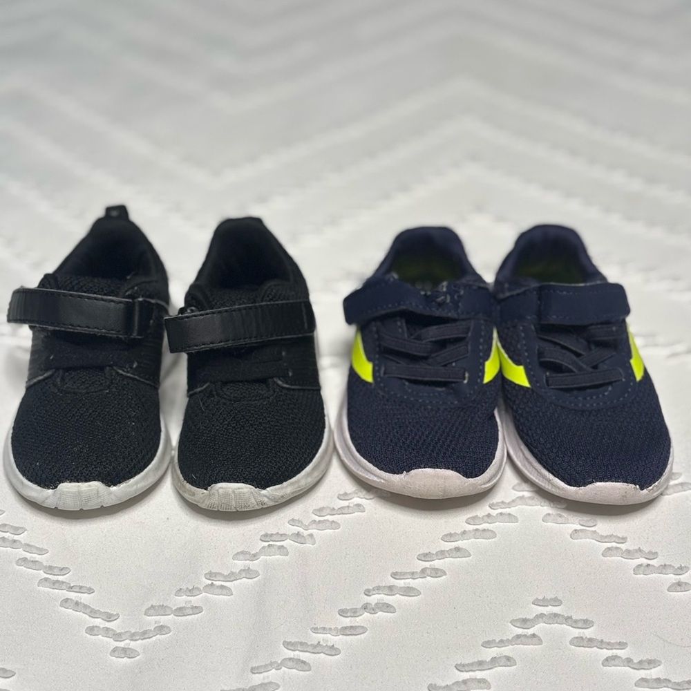 Kids Black and Blue Sneakers